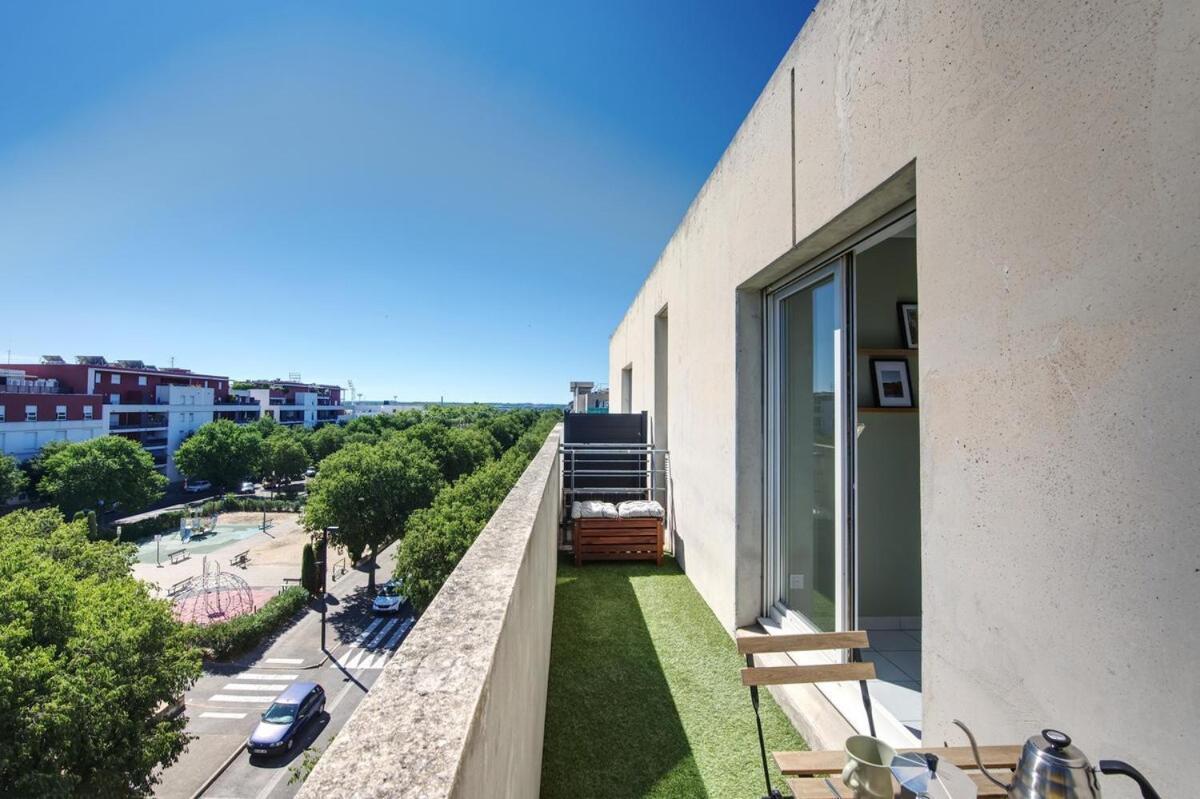 La Palm Room ~ Climatisation ~ Balcon ~ Parking Nîmes Buitenkant foto
